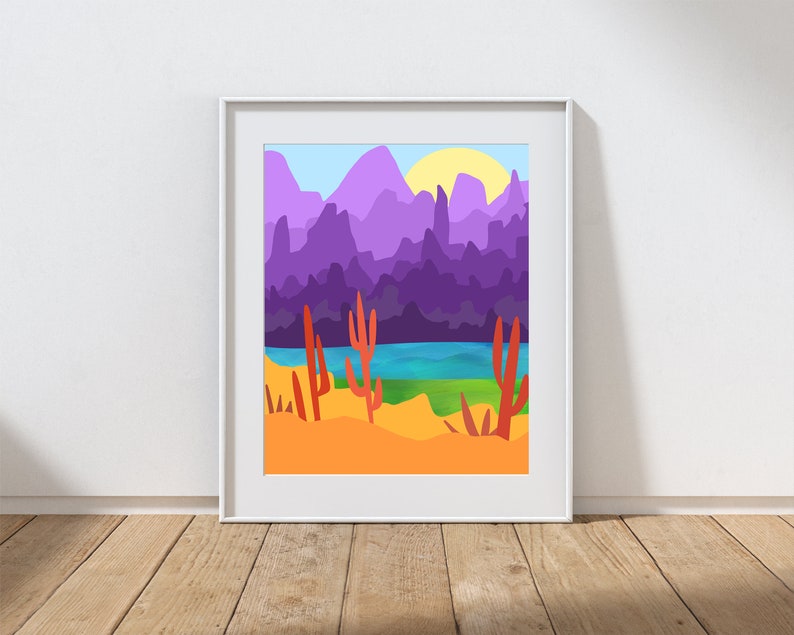 Kid/'s Wall Art 16x20 8x10 Southwestern Scenery Neutral Vibrant Nursery Art 11x14 Printable Nursery D\u00e9cor