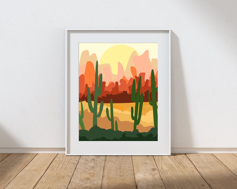Kid/'s Wall Art 16x20 8x10 Southwestern Scenery Neutral Vibrant Nursery Art 11x14 Printable Nursery D\u00e9cor