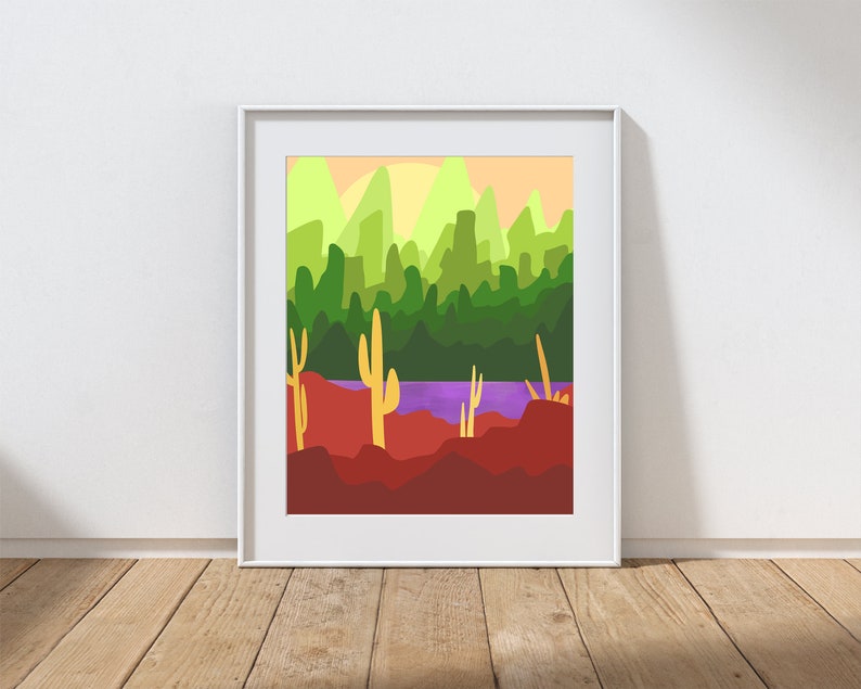 Kid/'s Wall Art 16x20 8x10 Southwestern Scenery Neutral Vibrant Nursery Art 11x14 Printable Nursery D\u00e9cor