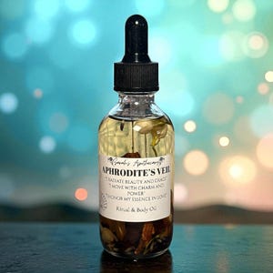 Aphrodite’s Veil Body Oil – Empowering Ritual Oil for Self-Love, Attraction & Passion • Witchcraft Spell Perfume • Spiritual Body Care