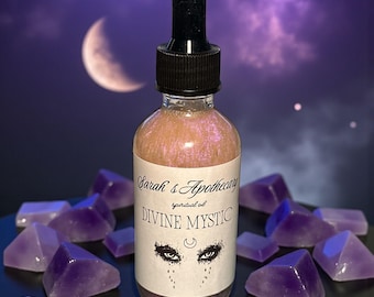 Divine Mystic Oil – Ritual Oil for Intuition, Psychic Sight & Divine Feminine Energy • Witchcraft Spell Perfume • Spiritual Body Care