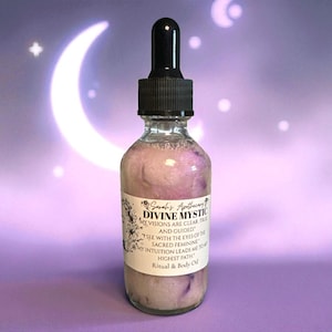 Divine Mystic Oil – Ritual Oil for Intuition, Psychic Sight & Divine Feminine Energy • Witchcraft Spell Perfume • Spiritual Body Care