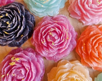 Japanese Peony Rose Kohakutou Edible Crystal Candy || Beautiful Edible Flower Dessert || Vegan, Gluten Free, Viral ASMR Sweets