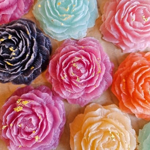 Kohakutou Peony Rose Edible Crystal Candy, Japanese  Wagashi || Edible Flower Dessert, Vegan, Gluten Free, ASMR, Viral Candy