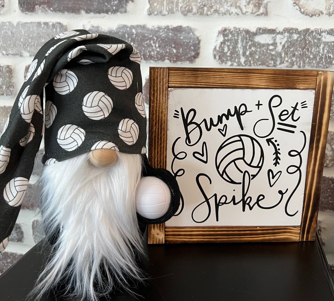 Volleyball Gnome and Sign Set Etsy