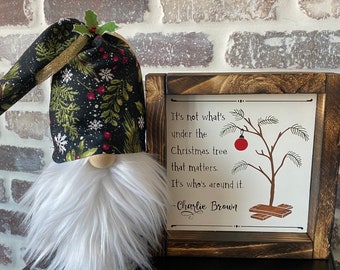 Christmas Gnome and Sign Set