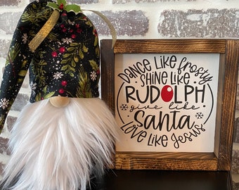 Christmas Gnome and Sign Set