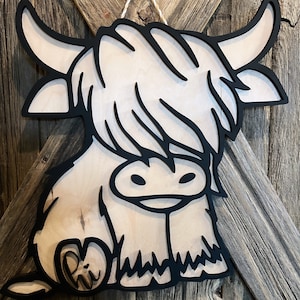 Highland Cow “Hi” Hanger