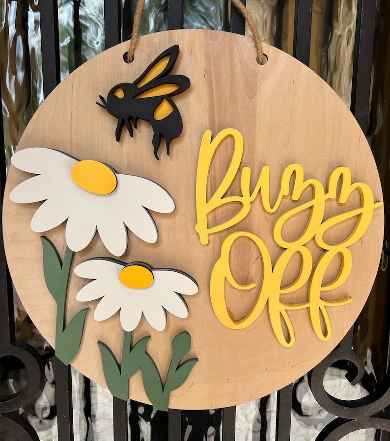 Buzzed In/sign Buzz off Welcome Sign - Etsy