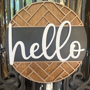 Hello Front Door  Sign