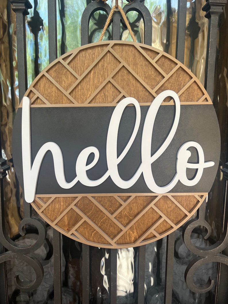 Hello. Sign Printable Hello Front Door Sign - Etsy