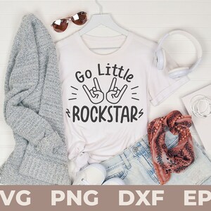 Go Little Rock Star SVG | little rockstar svg, go little rockstar, Retro Popular svg, Trendy quote png, motivational svg, digital download