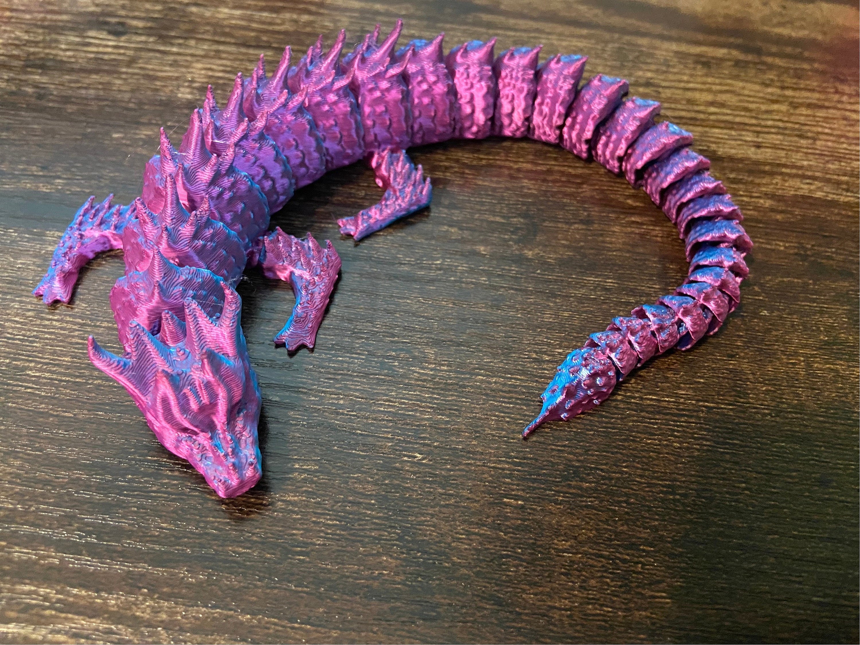 Articulated 3d printed dragon etsy