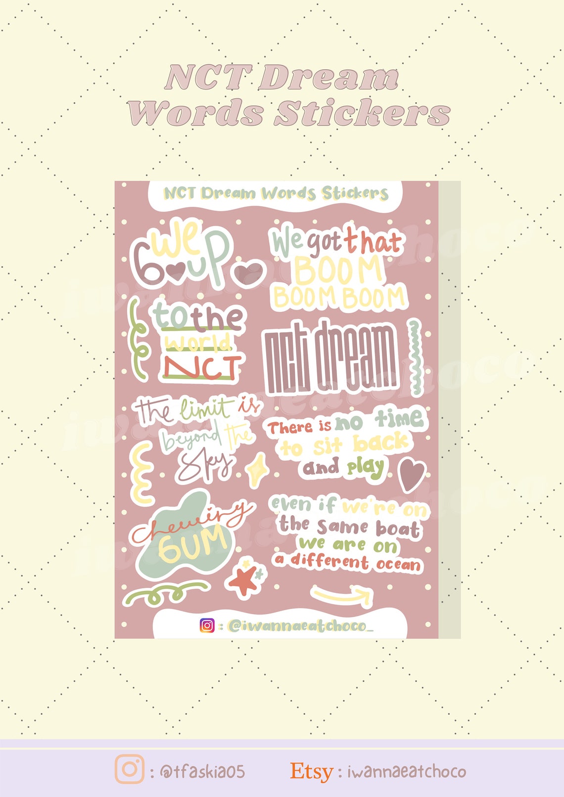 nct dream stickers printable stickers only jpeg and pdf etsy