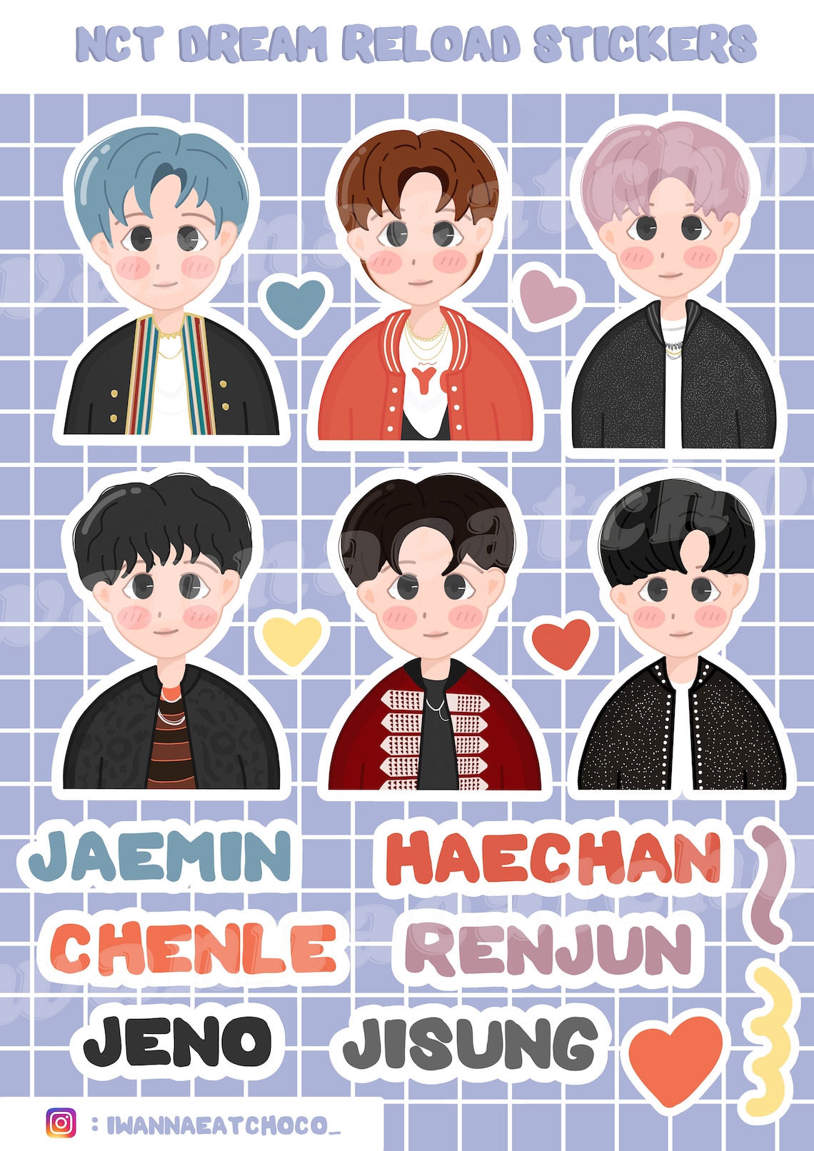 nct dream stickers printable stickers only jpeg and pdf etsy