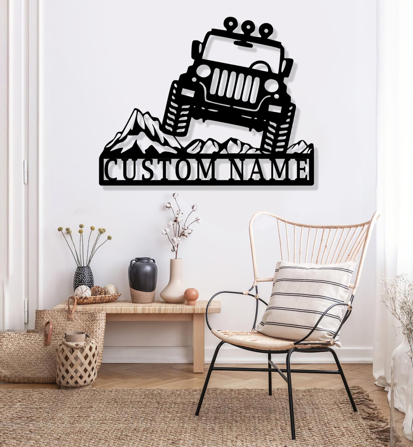 Jeep Metal Wall Art Jeep Off Road Sign Nom de famille Etsy