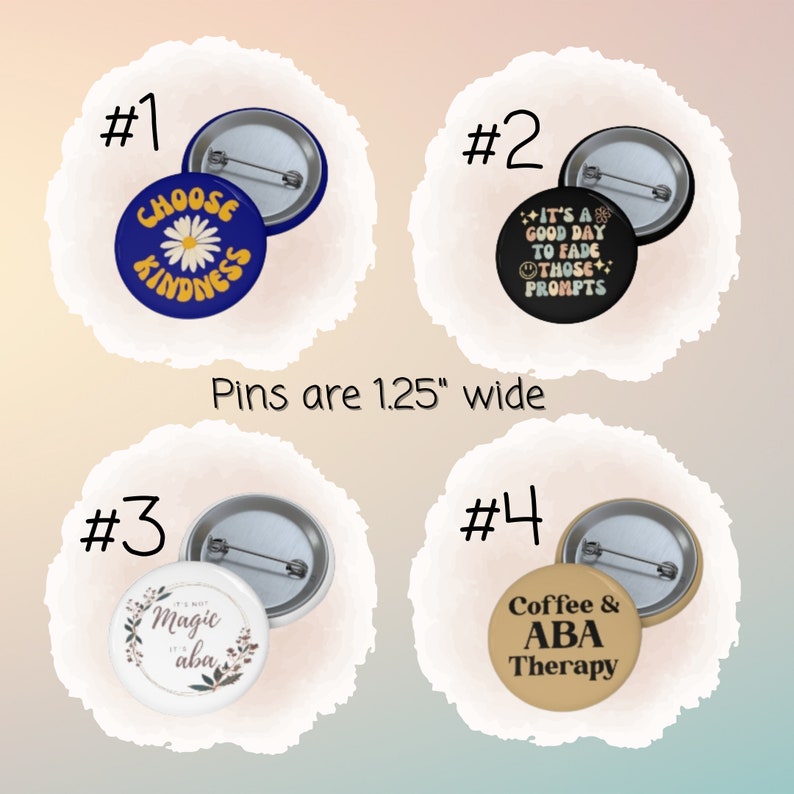Create Your Own Pin Buttons Pack | ABA Pins | Kindness Pins | 1.25in ...