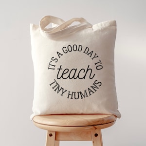 Buon giorno per insegnare a Tiny Humans Tote Bag / Diffondere gentilezza / Consapevolezza dell'autismo / Analisi del comportamento / aba / slp / ot / Educazione speciale / Para