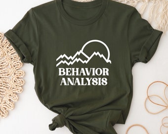 Behavior Analysis Mountains Shirt | Applied Behavior Analysis | Autism awareness | ABA Shirt | behavior analyst