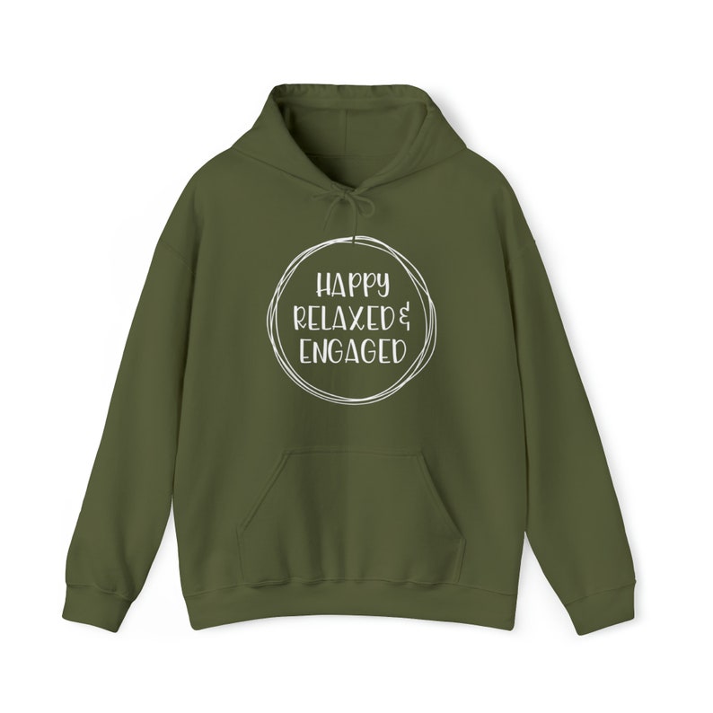 Happy Relaxed Engaged #2 Hooded Sweatshirt | HRE Hoodie | ABA Hoodie | Behavior Technician Hoodie | Behavior Analyst Hoodie image 4