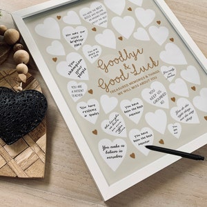 Goodbye and Good Luck Farewell Card Alternative, Arbeitskollege Verlässt, Printable Poster Dinge, die wir an dir vermissen werden, schreib in die Herzen