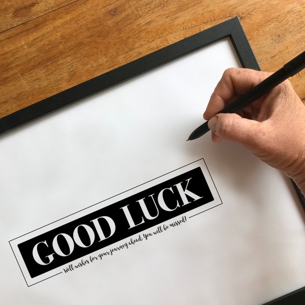 Good Luck Card Alternative, Farewell Guestbook Sign In, Co-worker Leaving Farewell Card Keepsake Alternative, Staff Appreciation PRINTABLE