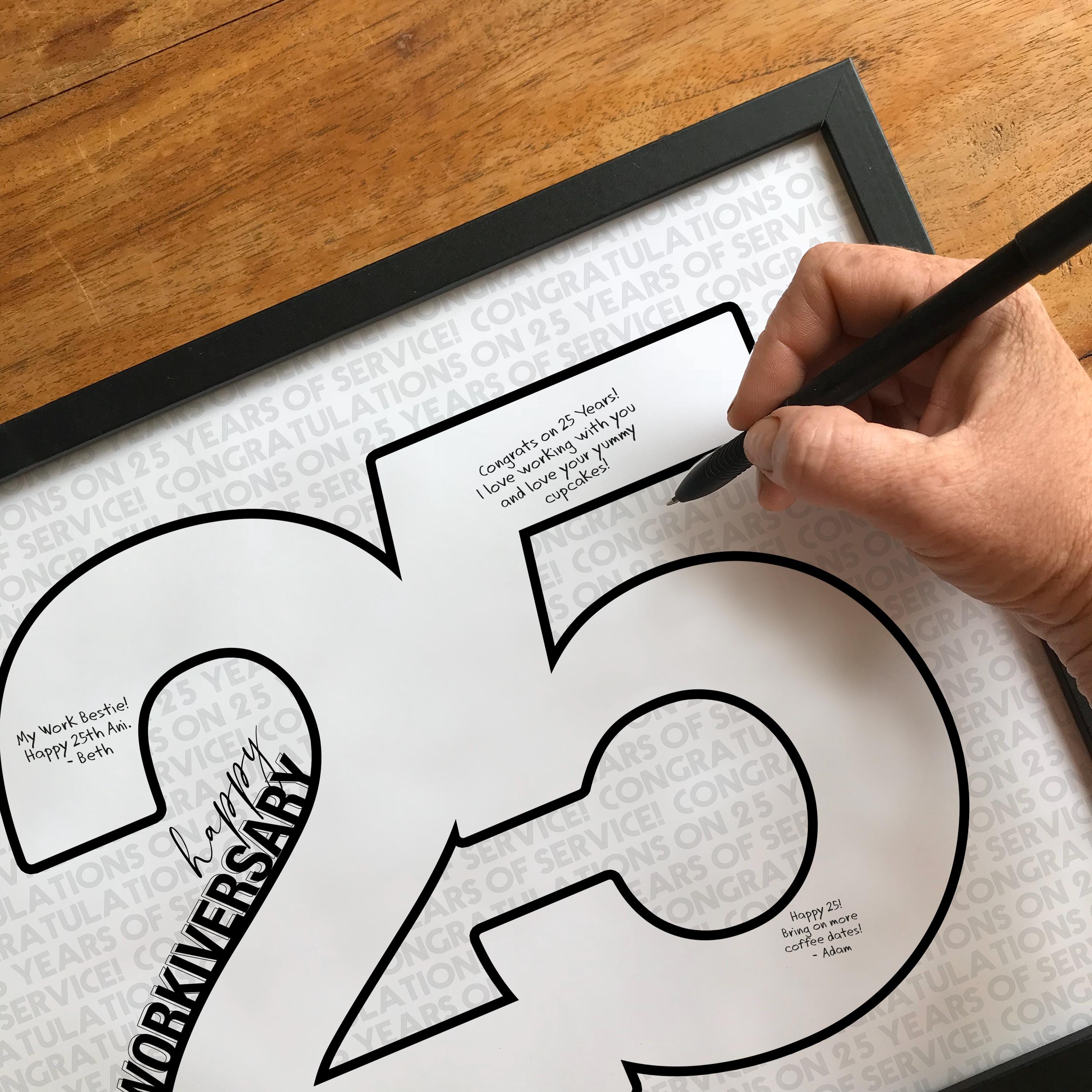 25 Design Lettering 25 Number Design Template