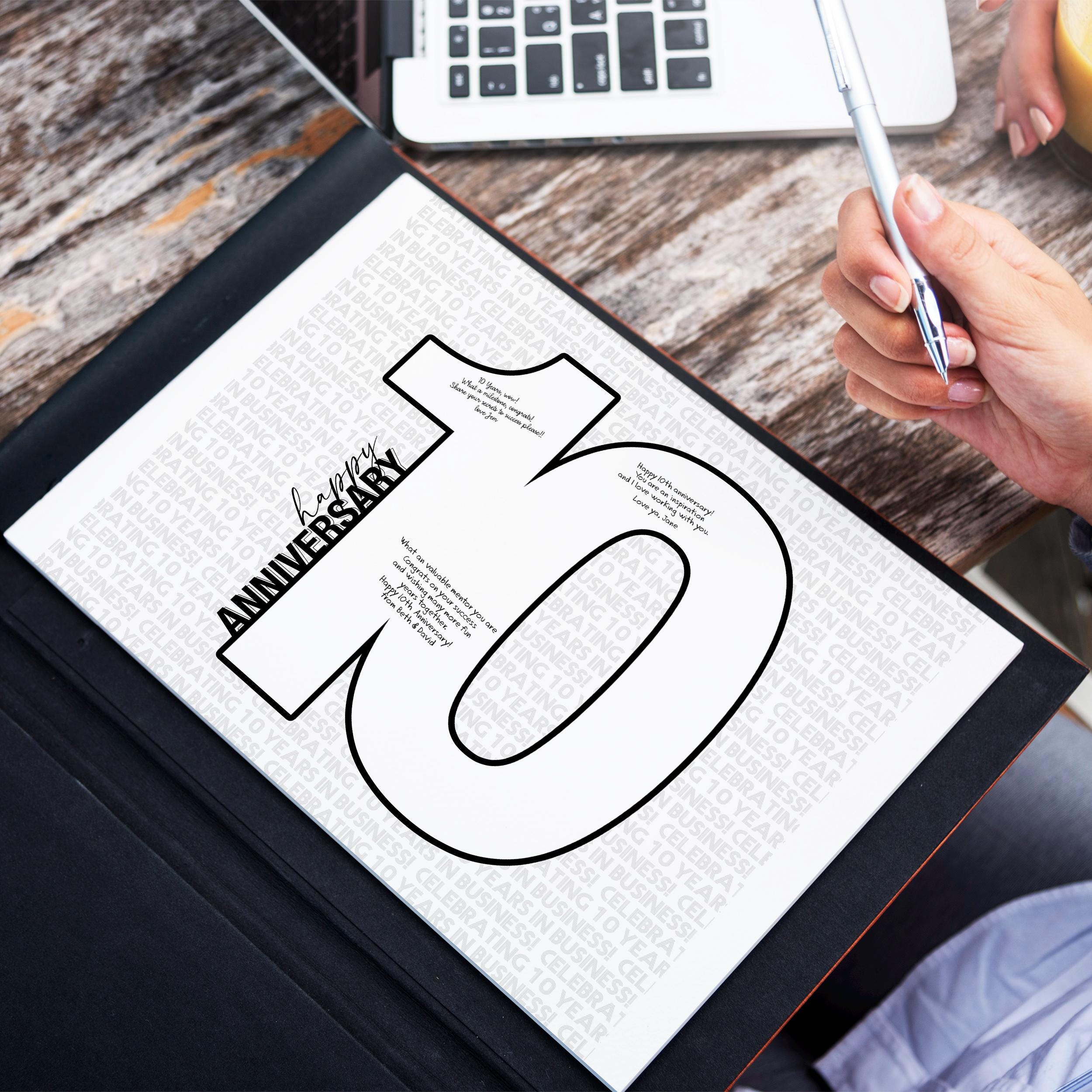 10 Years in Business Message Board | Company Milestone Happy 10th