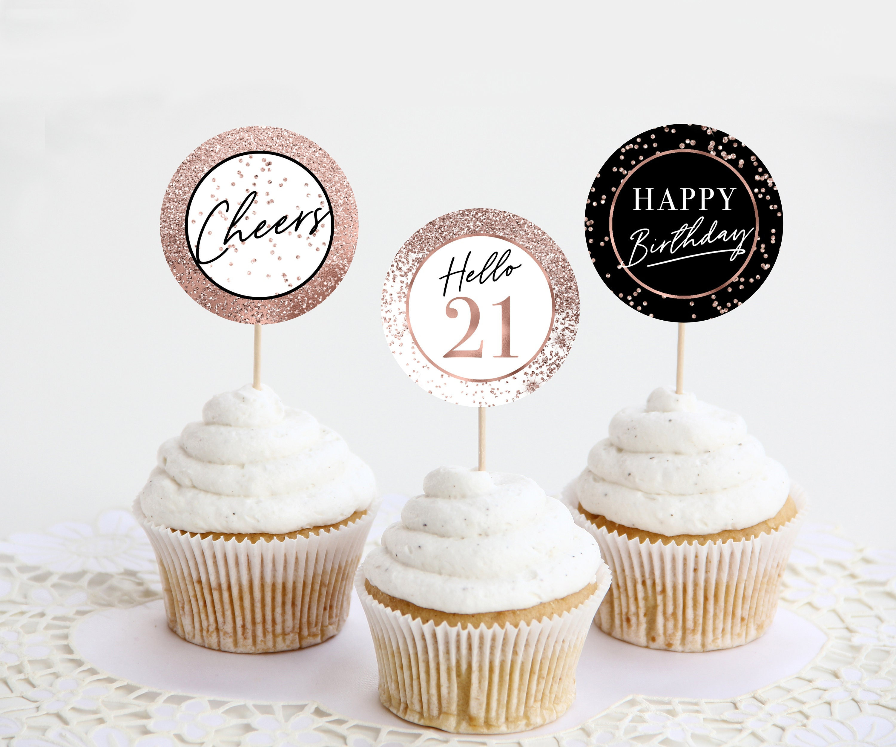 Acrylic Happy 21st Birthday Cake Topper and Name Cake Charm, Gold Mirror Cake  Topper, 21st Birthday Cake Decorations, Acrylic Cake Toppers 