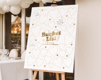 30th Birthday Game Poster, Bucket List Ideas 30 Things to Do in your Thirties, Gold Checklist for Women (Digital)