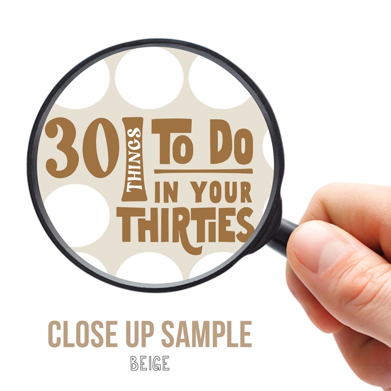 Bucket List 30th, 30 Things To Do In Your Thirties Printable Beige Template Fill In Birthday Sign, Fun Guestbook Alternative 30 Things by 30 image 2