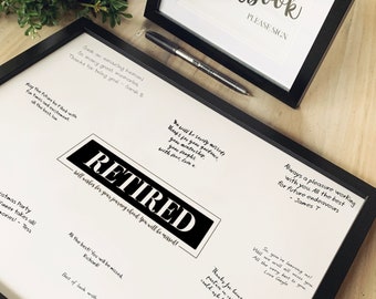 Retirement Party Message Board, Coworker Leaving Card Alternative, Retired Guest Book Sign In Party Sign, Goodbye PRINTABLE SIGN