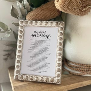 Married Poem, Soulmate Gift Wife Husband Wedding or 1st Anniversary, Inspirational Quote The Art Of Marriage Wilferd Peterson Printable