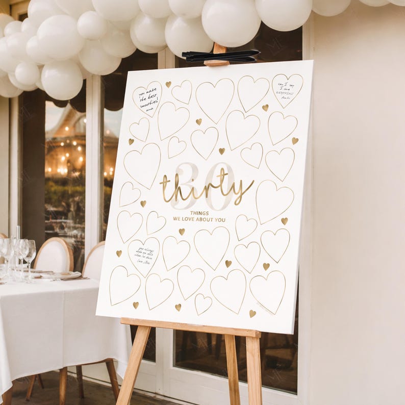 30th birthday keepsake with 30 things we love about you spaces for guests to write in memories and character traits for a meaningful nostalgic birthday celebration