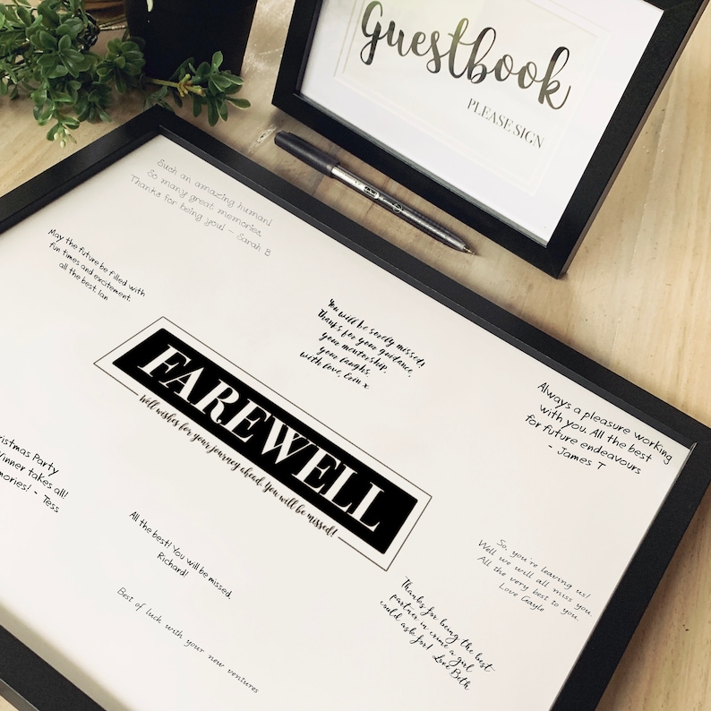 Farewell Party Sign Guest Book Sign In Coworker Farewell Etsy