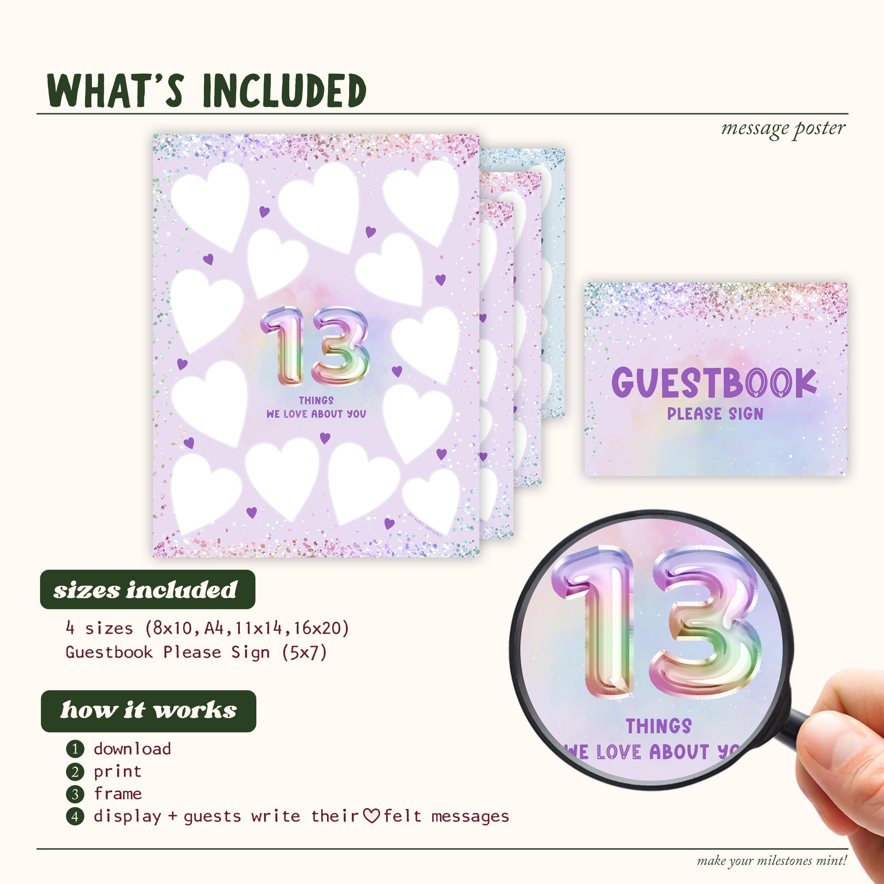 Vanva Schild Zum 13. Geburtstag – Violett, Spruch „Herzlichen Glückwunsch“, 3 Mm Kunststoff, Deko & Geschenk