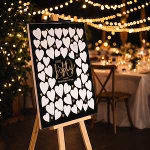 50 cose che amiamo di te Decorazioni stampabili in oro nero per il 50° compleanno di un uomo Cornice con firma Poster di Cinquanta motivi per cui