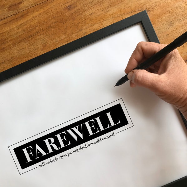 Farewell Party Sign, Guest Book Sign In, Coworker Farewell Card Keepsake Alternative, Staff Appreciation ThankYou Messages PRINTABLE SIGN