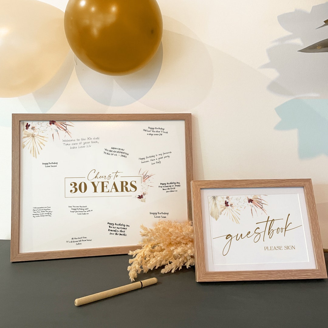 30th Birthday Guest Book Alternative Women Printable Birthday Etsy