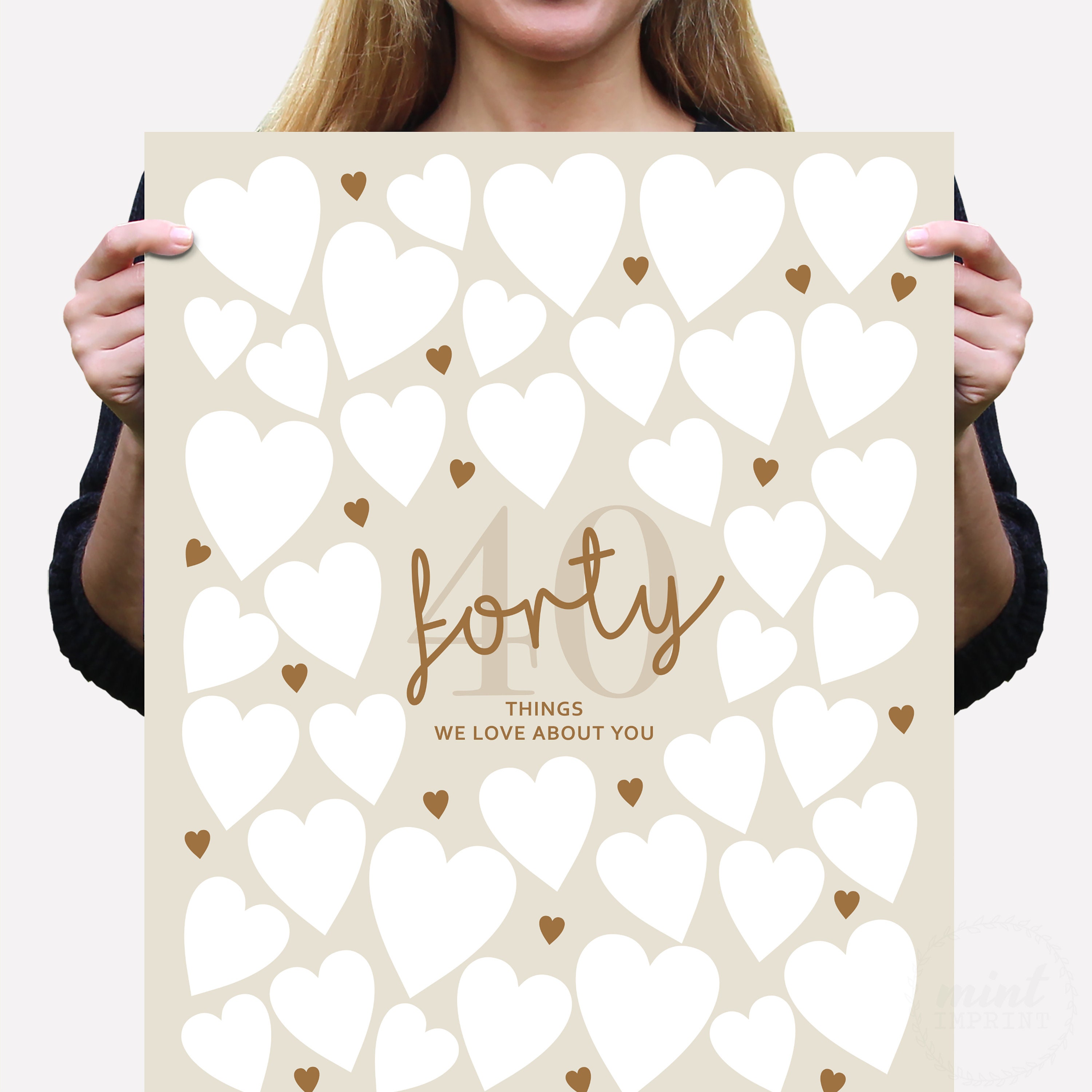 40 Things We Love About You Write on Template 40th Birthday Etsy