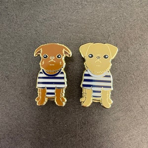 Charleston & Mortlach the Brussels Griffons Enamel Pins