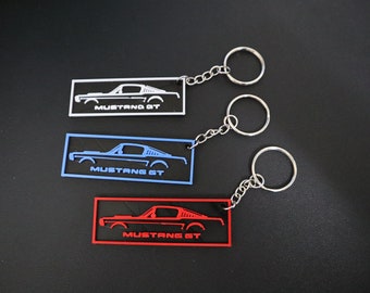 Ford Mustang Keychain - Ford Mustang Keyring - Mustang -  Gifts for him - Gifts for her - 3D Printed Keychain