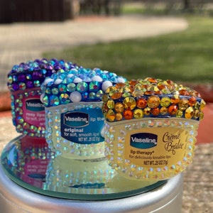 Rhinestoned Mini Vaseline Lip balm .25z