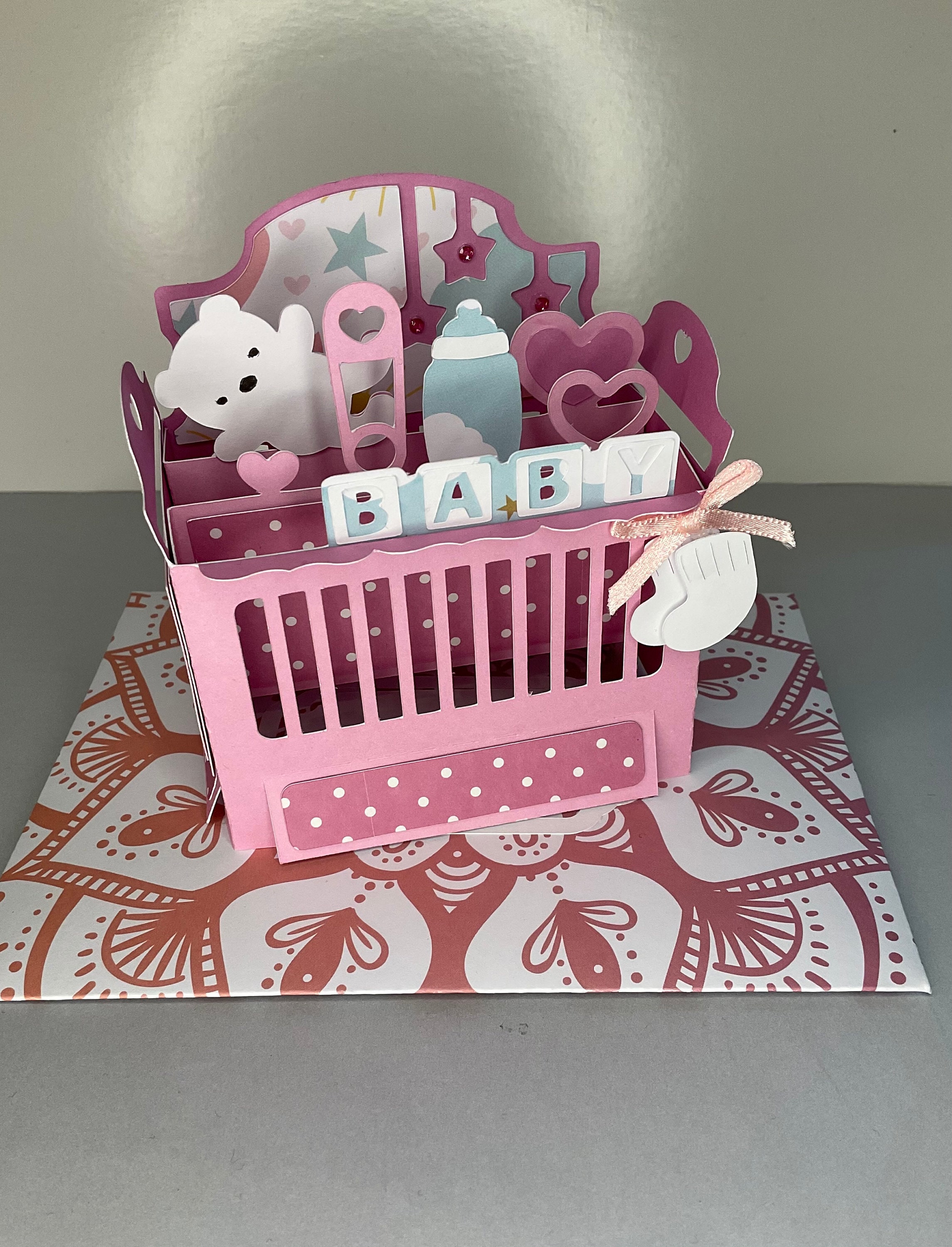 Pop up Baby Crib/cot Card Baby Shower New Baby Etsy UK