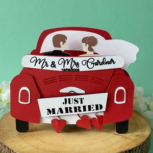 Wedding car pop up card - Personalised