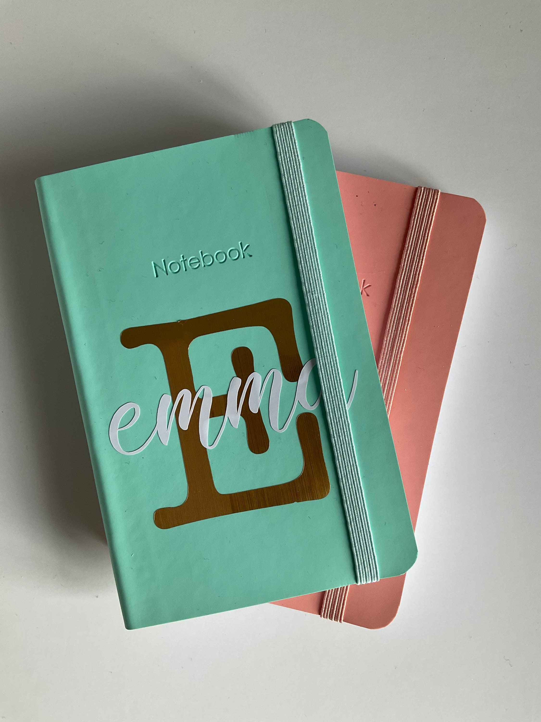 Personalised notebook A6 personalised notepad initial and Etsy