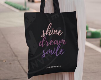 K-Pop Tote Bag - Shine Dream Smile, Armee Fan Merch