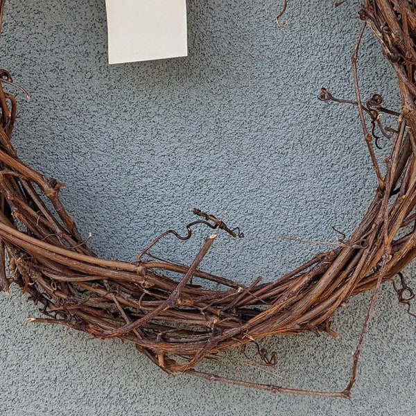 Handmade Creative Natural Wreaths from Homegrown Wild Grapes,