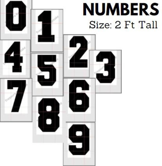 2ft all numbers 0 9 bundle large foam number templates marquee etsy