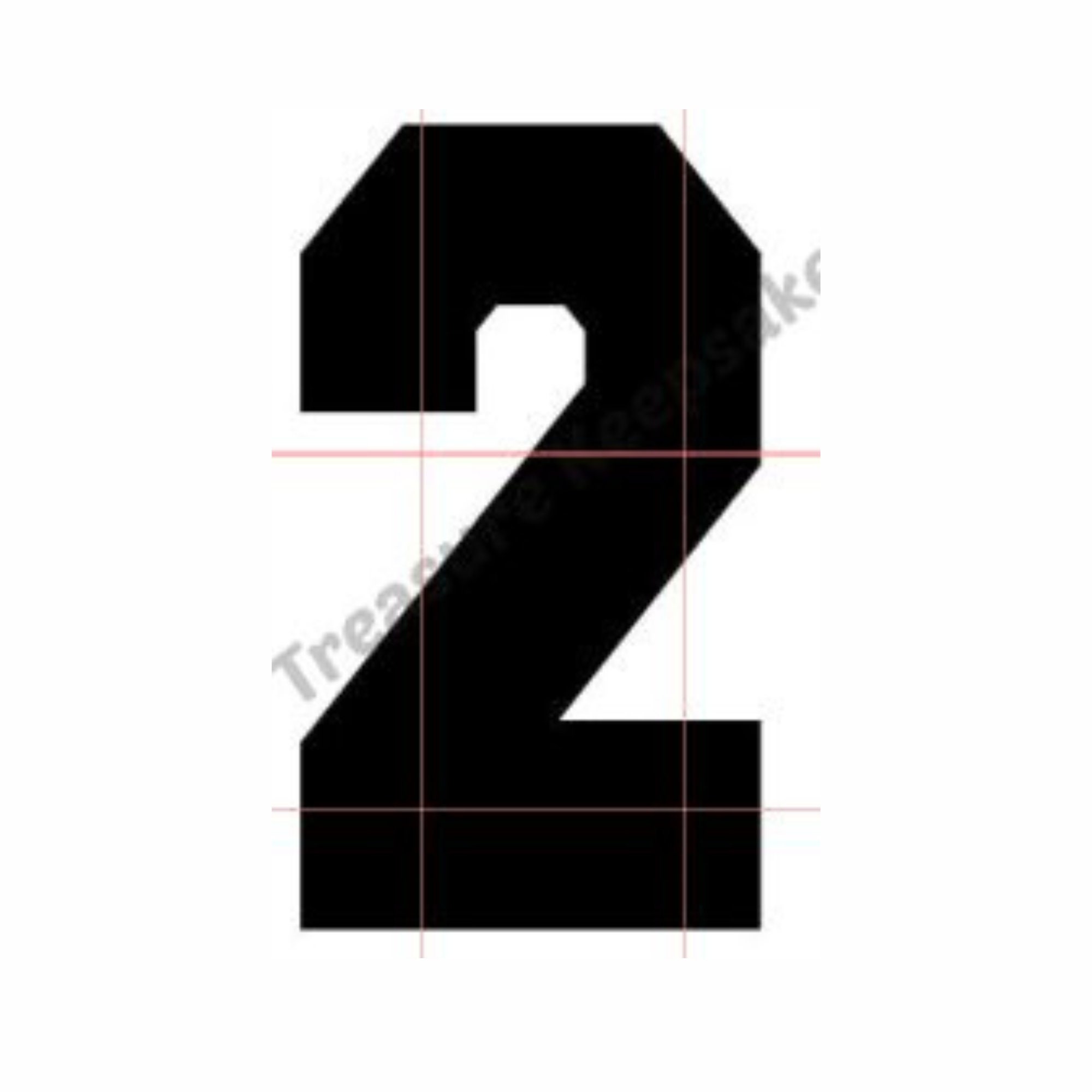 4ft Foam Number Template Number 2 Digital Download Etsy